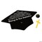 1/2" x 1" Graduation Metal Cross Pins with Mortarboard Card for 12